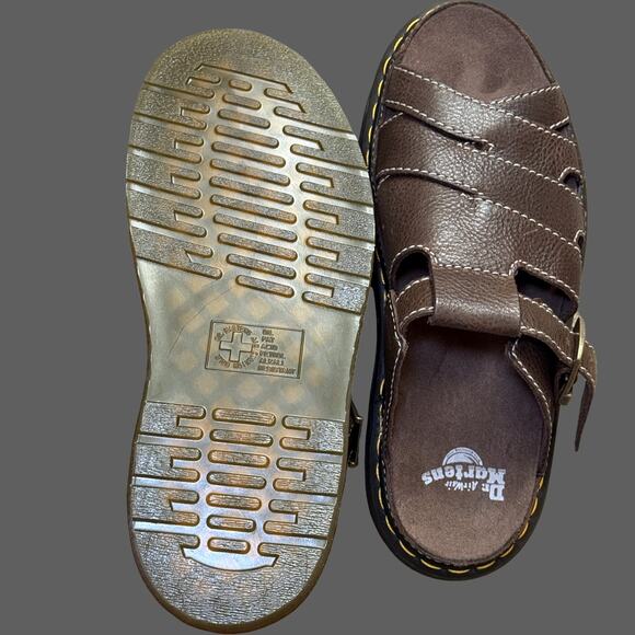 Dr. Martens Maxxy Slide Brown AR Rogue Leather Sandal 11